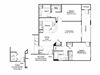Cordoba - 2 Bedroom 2 Bath Floor Plan Layout - 1006 Square Feet